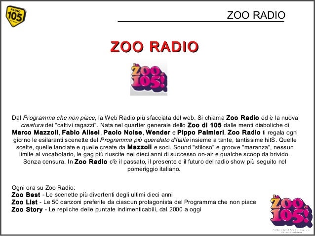 SCARICA SCENETTE ZOO 105